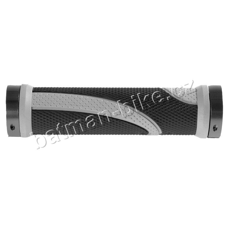 Gripy M-Wave černo-šedé 2xFIX objímka