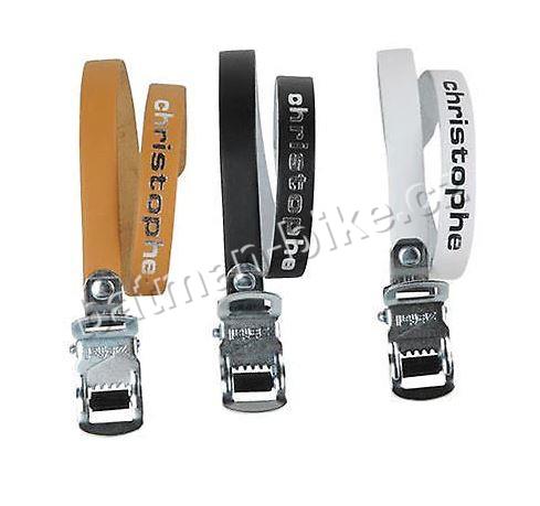 Řemínky klipsny CHRISTOPHE kožené bílé