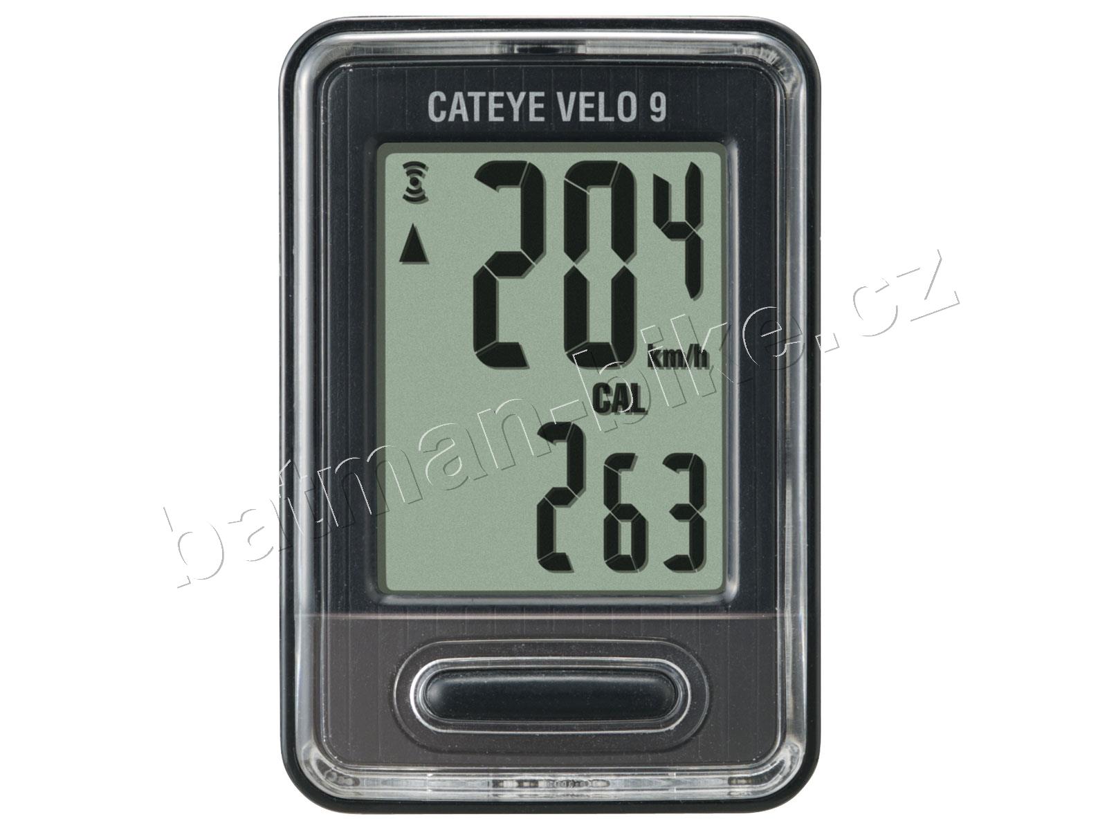 Cyklopočítač CAT Velo 9 (VL820) černá