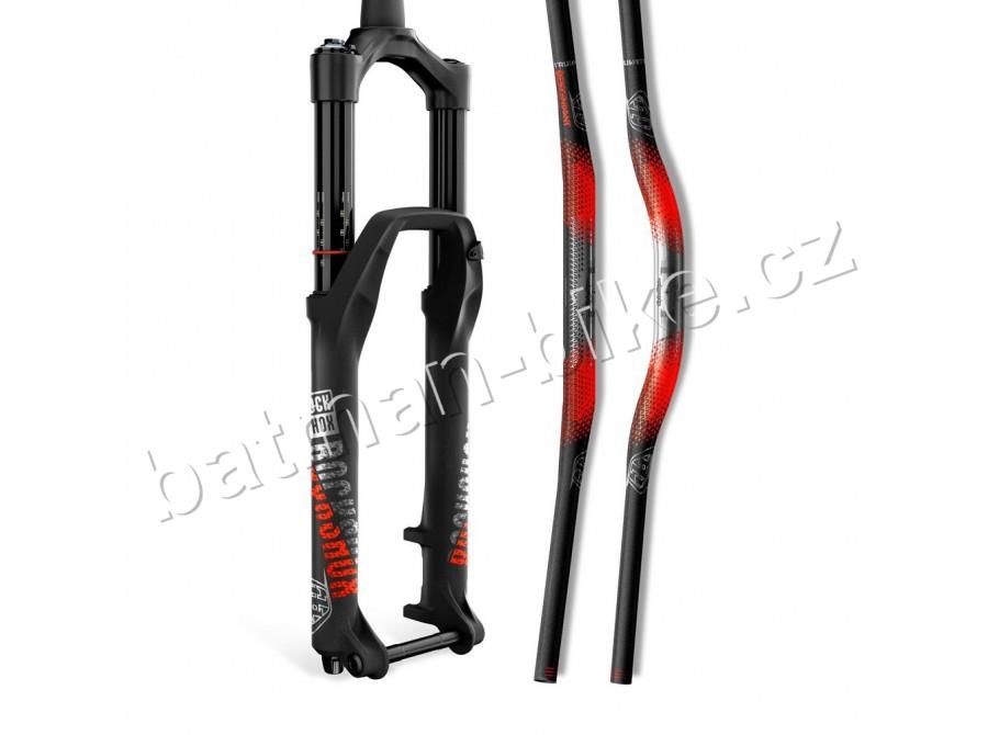 Nálepky Rock Shox Troy Lee Design 5mm stíbrná/oranžová