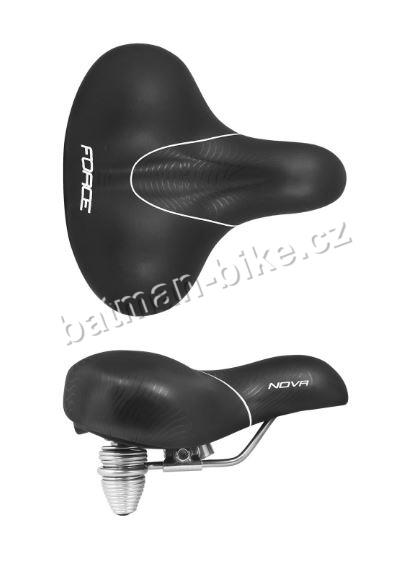 Sedlo FORCE NOVA dámské s pružinou, černé