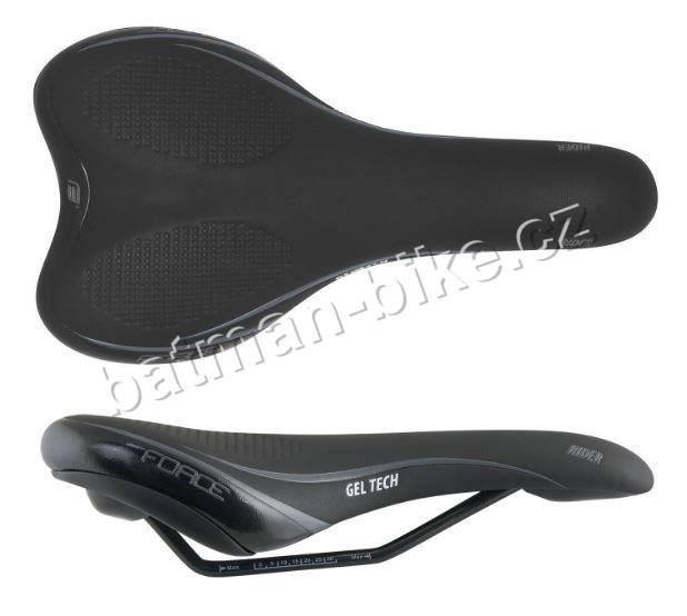 Sedlo FORCE RIDER GEL TECH, černé