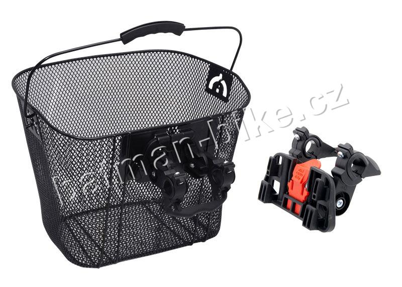 Košík na řidítka KLICK 25,4 mm drátěný, černý