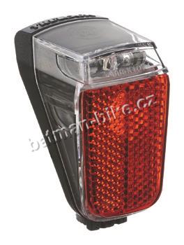 Světlo zadní Trelock LS633 Duo Top LED Dynamo 6-12V, parovací světlo - Černá