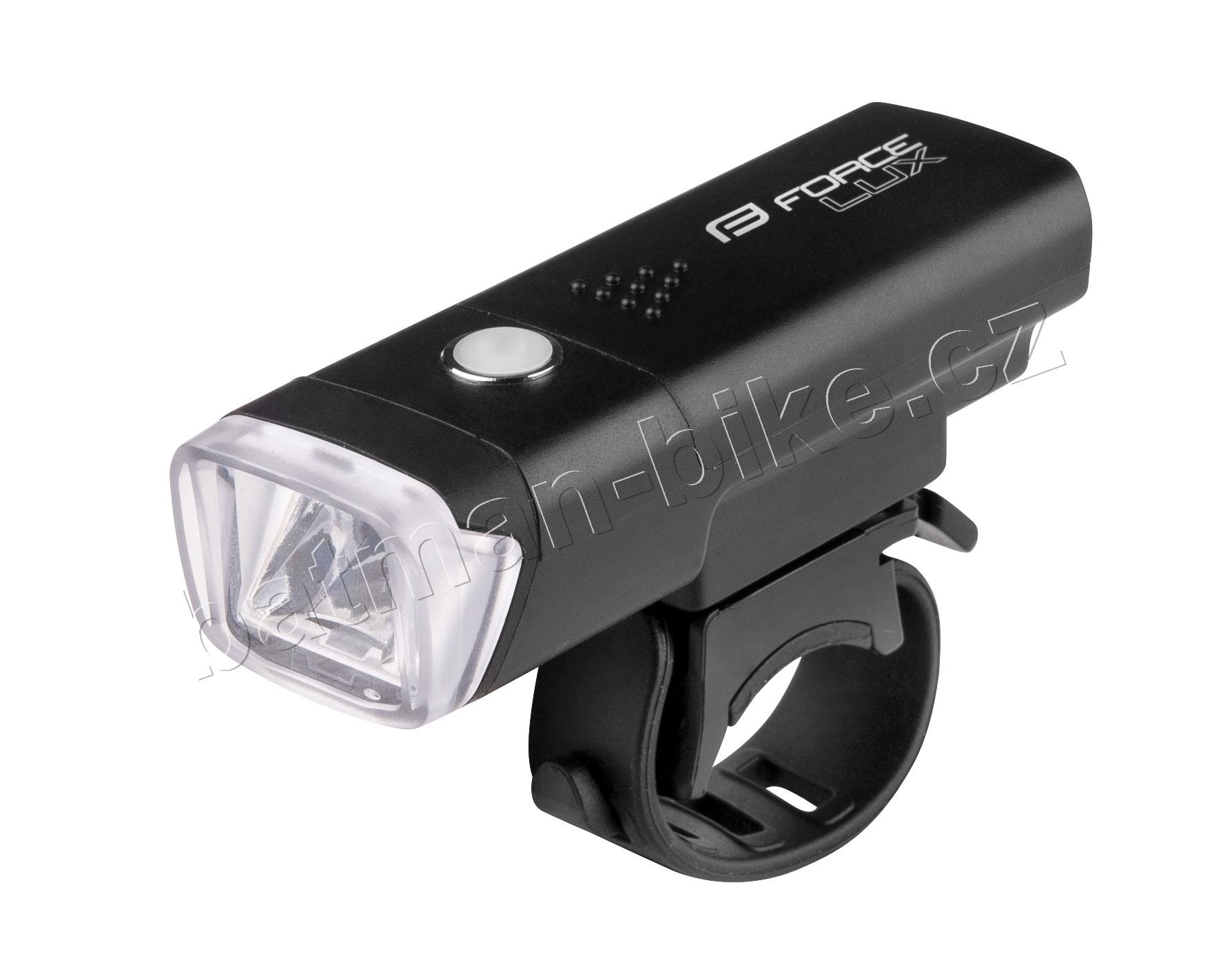 Světlo přední FORCE LUX 100LM baterie, černé