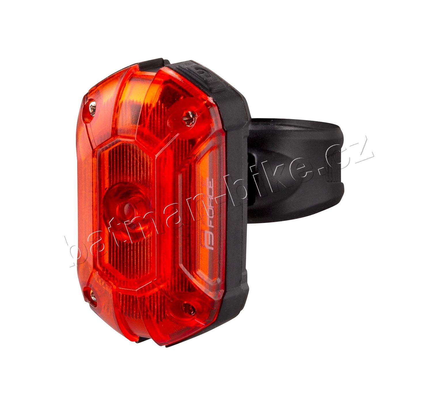 Blikačka zadní FORCE RUBY2 25LM, 1x LED, USB