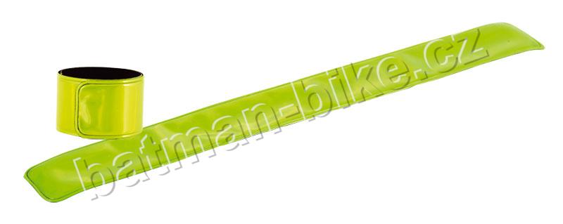 Páska reflexní FORCE samonavíjecí 38 cm, žlutý