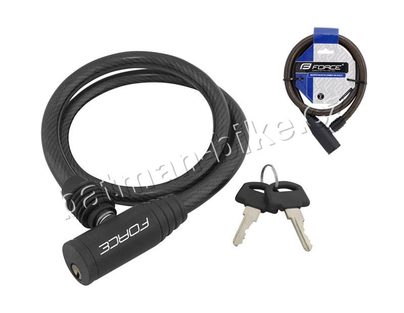 Zámek spirála 80cm/12mm černý