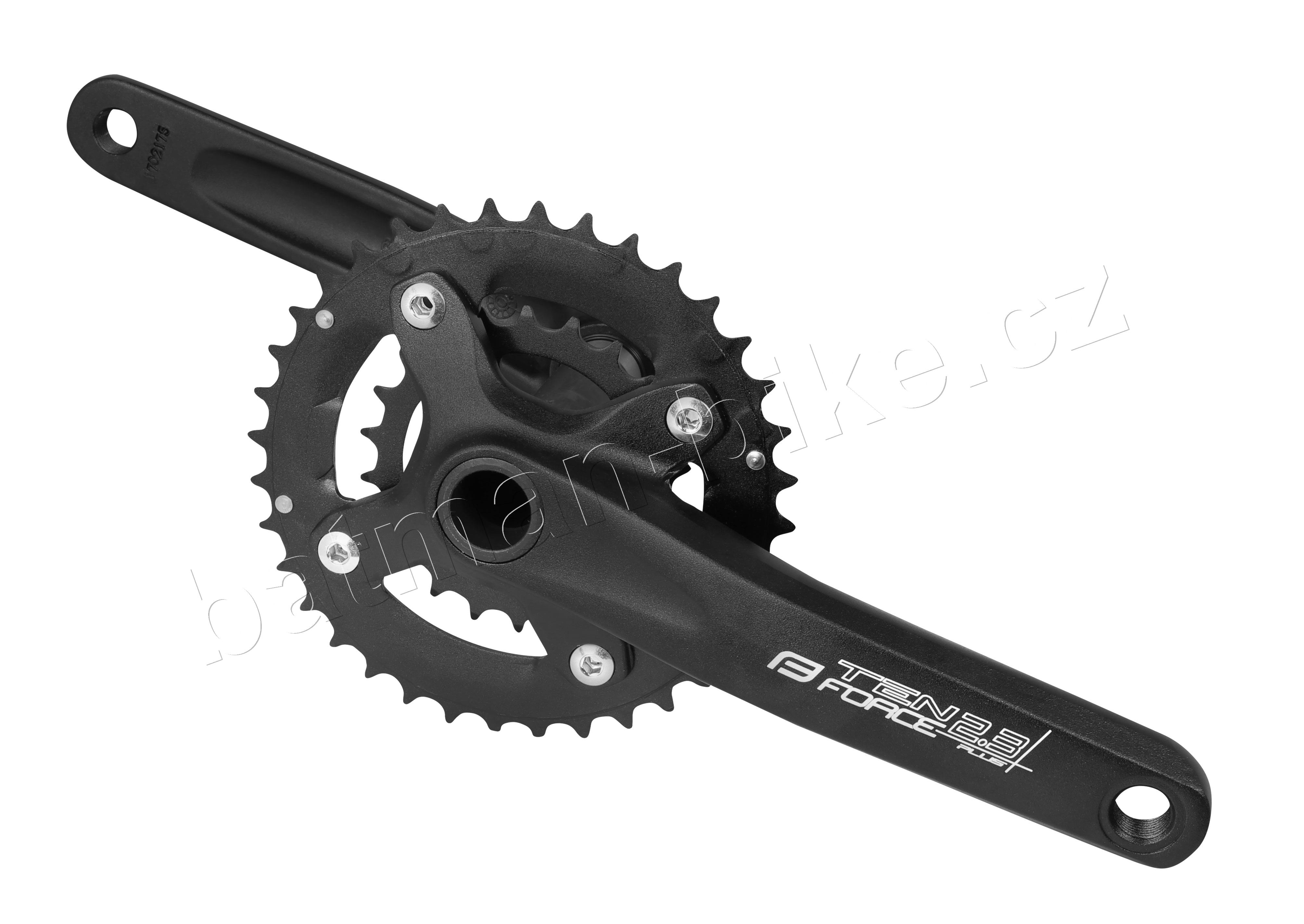 Kliky FORCE TEN2.3+ Al 36/22z s osou 175mm, černé