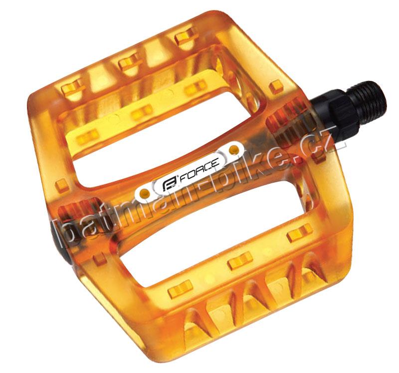 Pedály FORCE BMX tvrzené oranžové