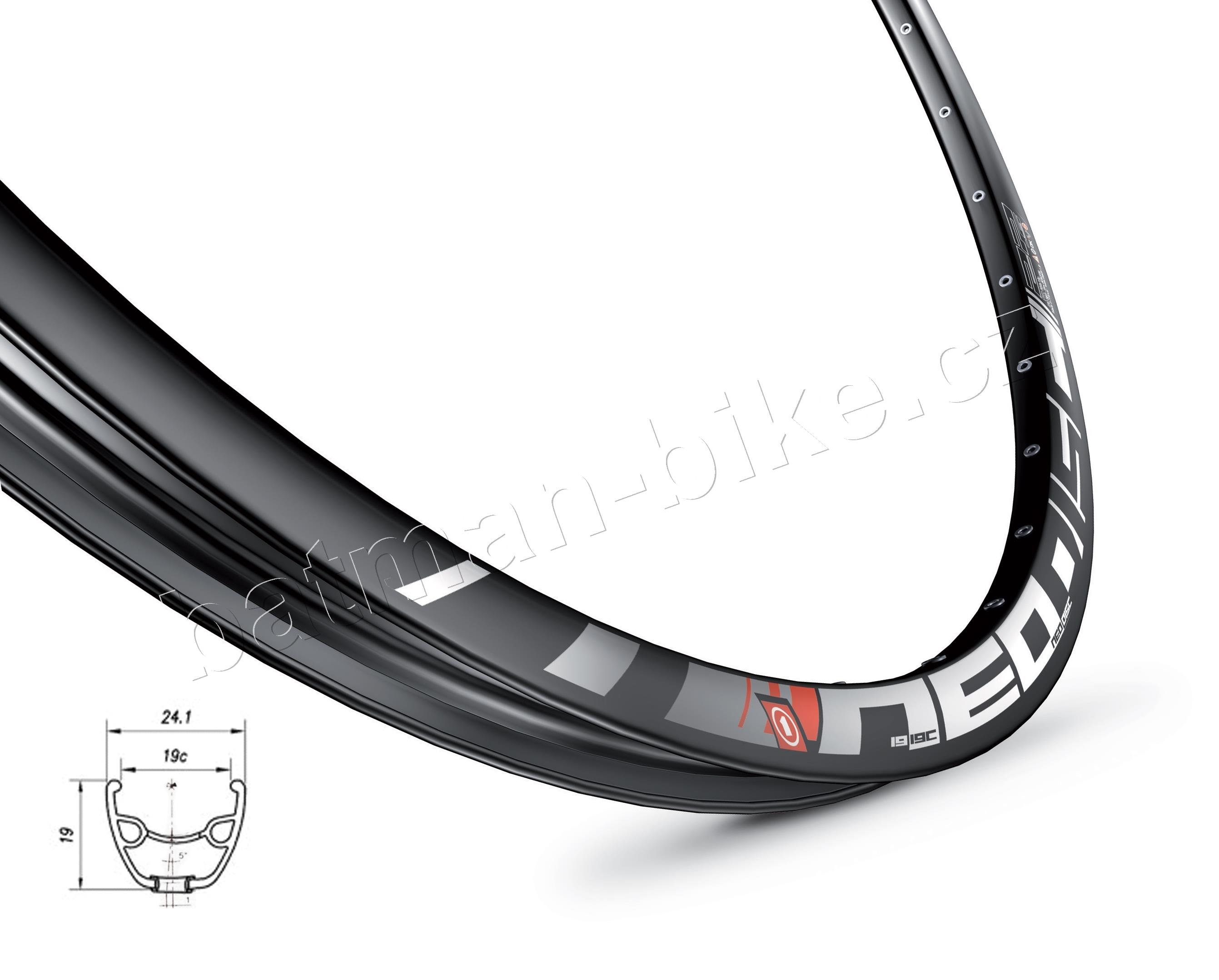 Ráfek MACH1 NEO DISC 584 x 19, 36 děr, černý