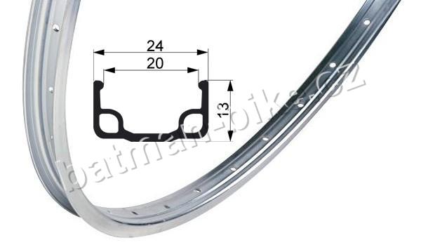 Ráfek Remerx RMX20 559x20 36děr stříbrný