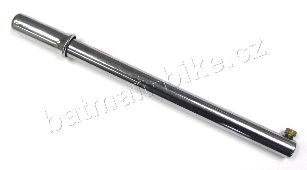 Hustilka kovová s kovovou rukojetí 380mm stříbrná