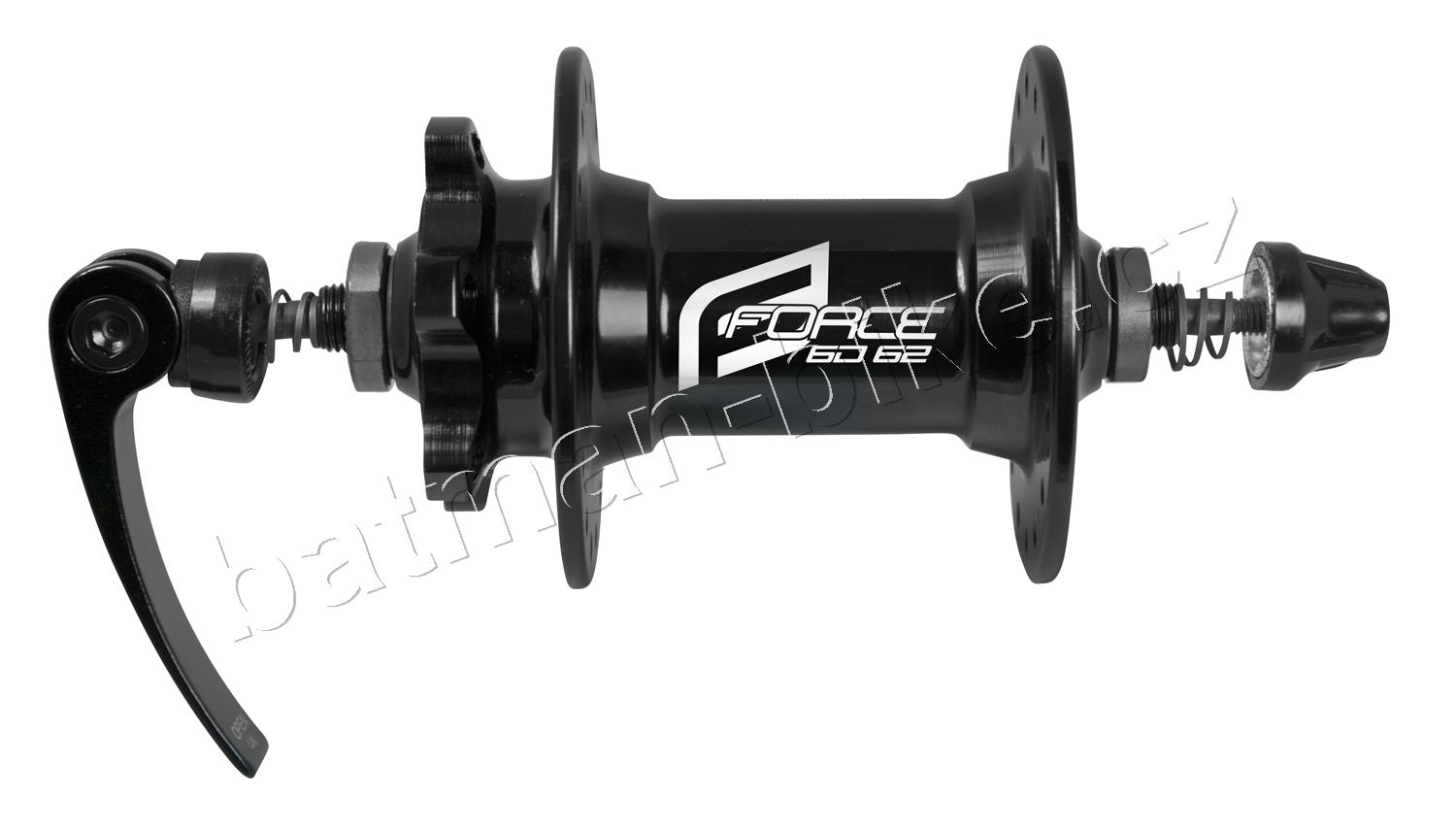 Náboj přední FORCE 6D-62 ložiskový, 32d,černý