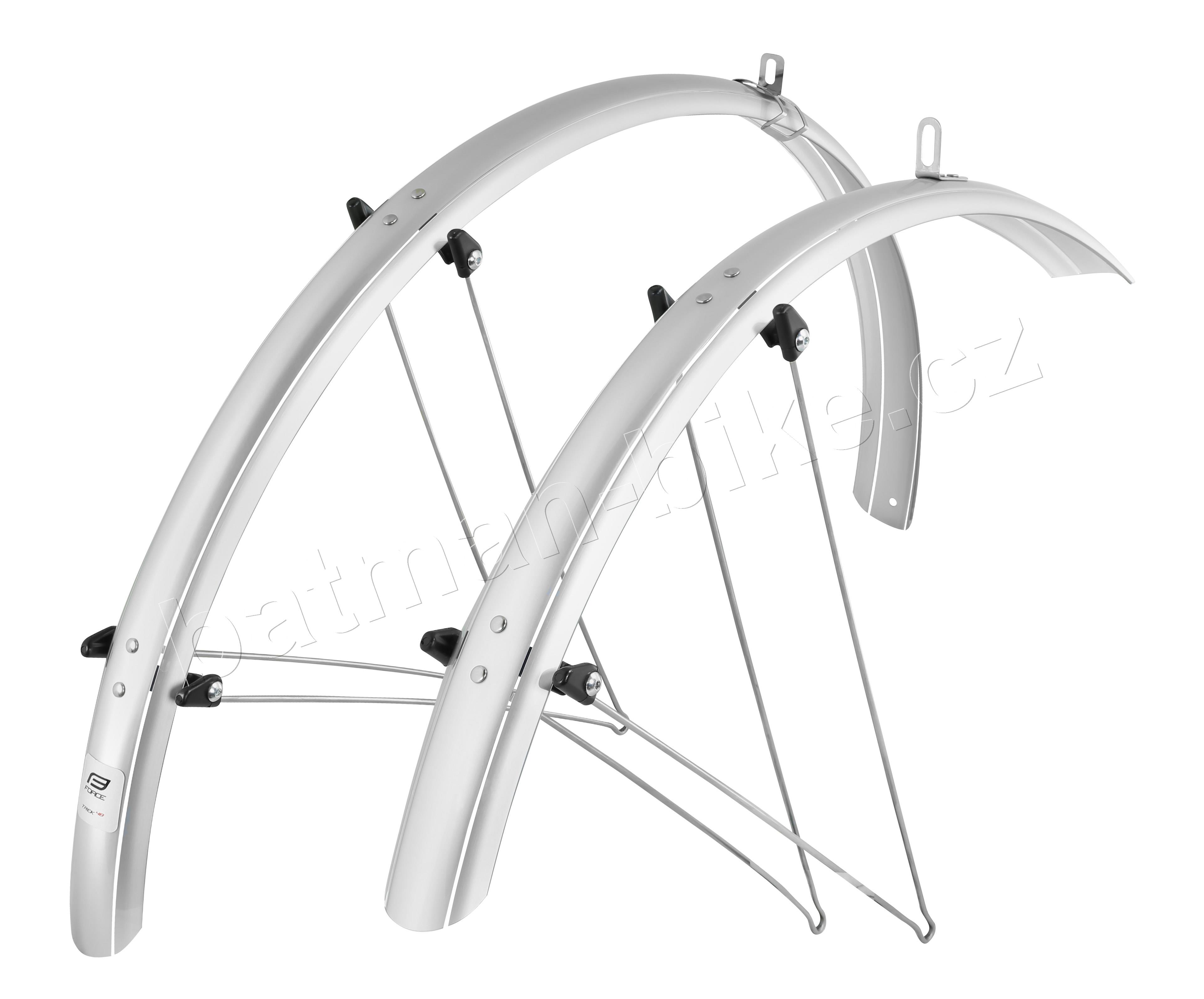 blatníky FORCE48 Aluflex trekking+vzpěry, stříbrné