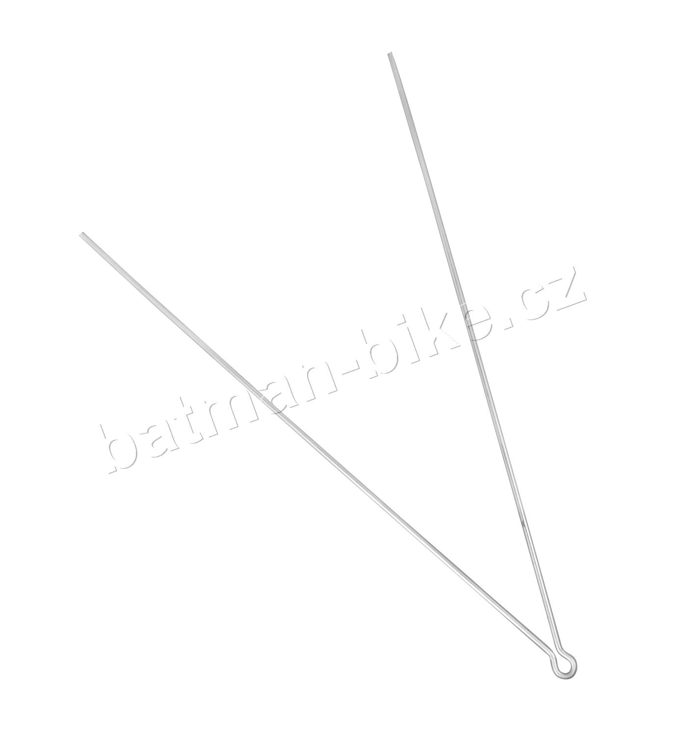 Vzpěra k blatníku, délka 36 cm, stříbrná