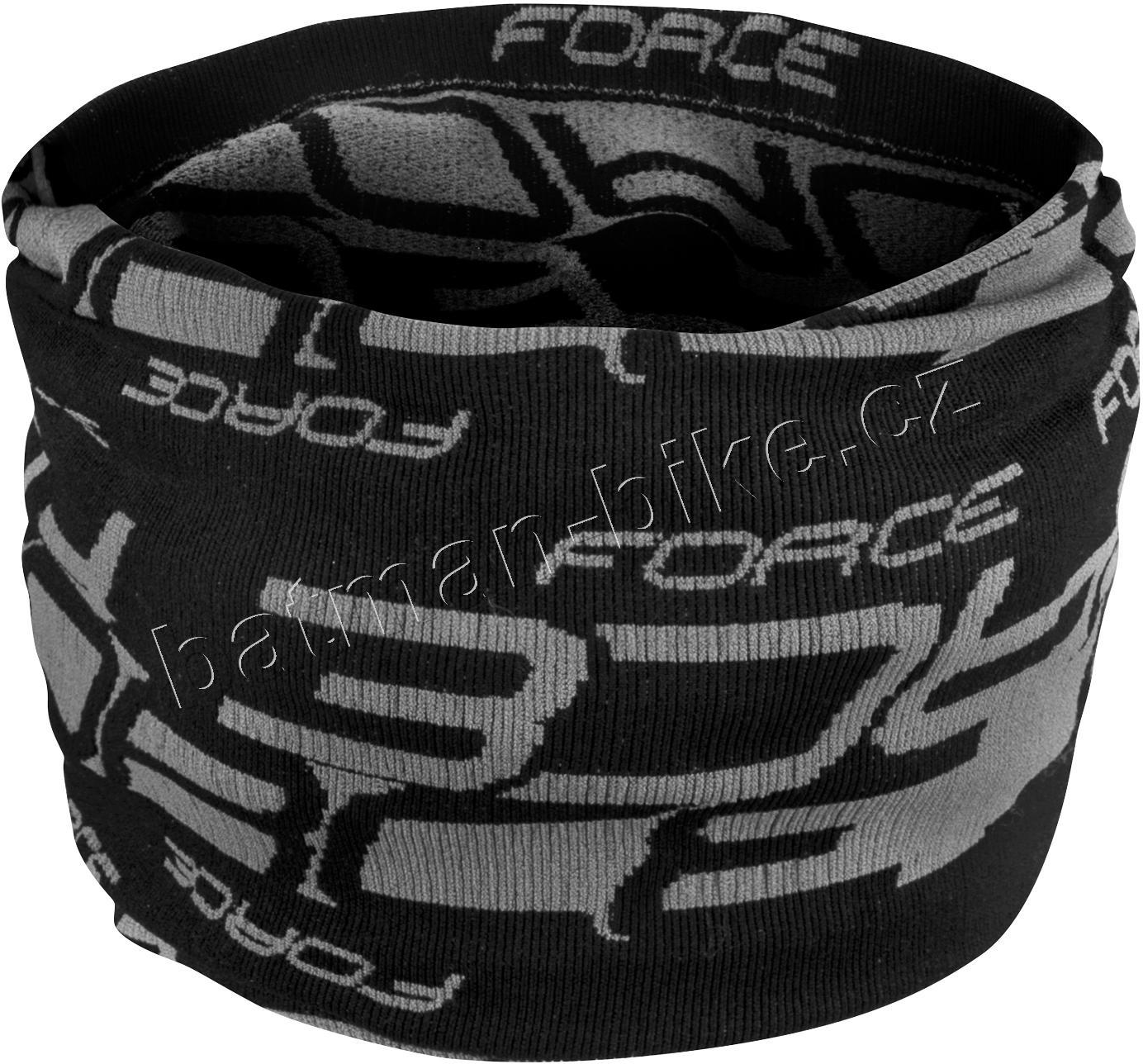 Nákrčník Force zima, černo-šedý, UNI