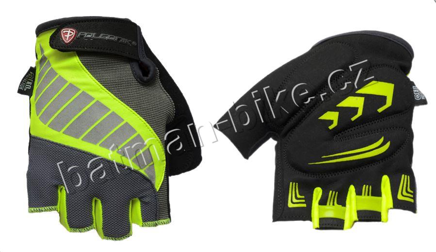 Rukavice Gelmax šedo-zelené reflexní