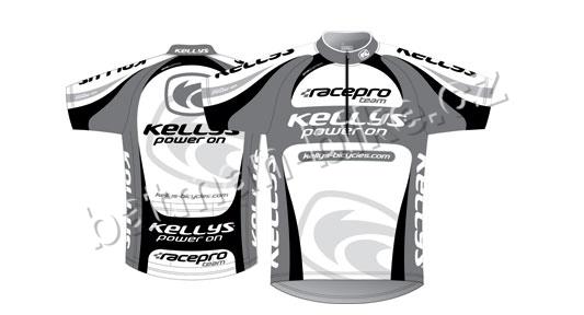 Dres Kellys PRO Team krátký rukáv šedý