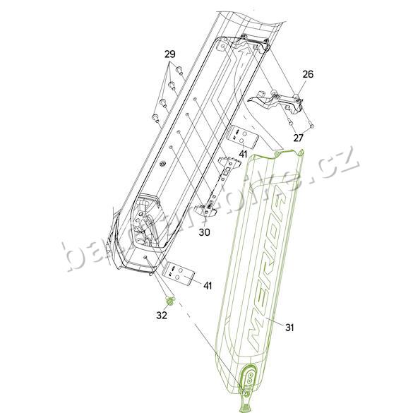 Kryt baterie Merida e140/160 CFA II