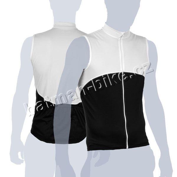 Dres MERIDA pánský Horizon bez rukávů bílo/černý