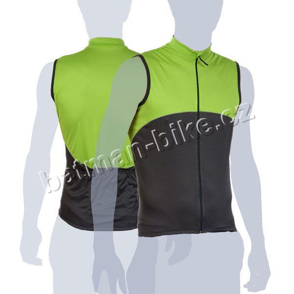 Dres MERIDA pánský Horizon bez rukávů zeleno/šedý