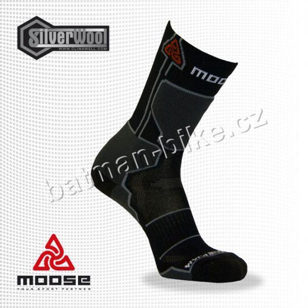 Cyklistické Ponožky MOOSE NORDKAPP černé*  L