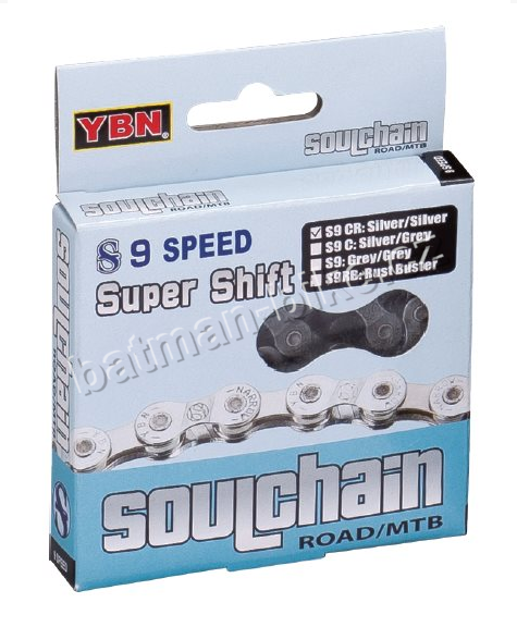 Řetěz YBN S9 šedý 9x 116 článků