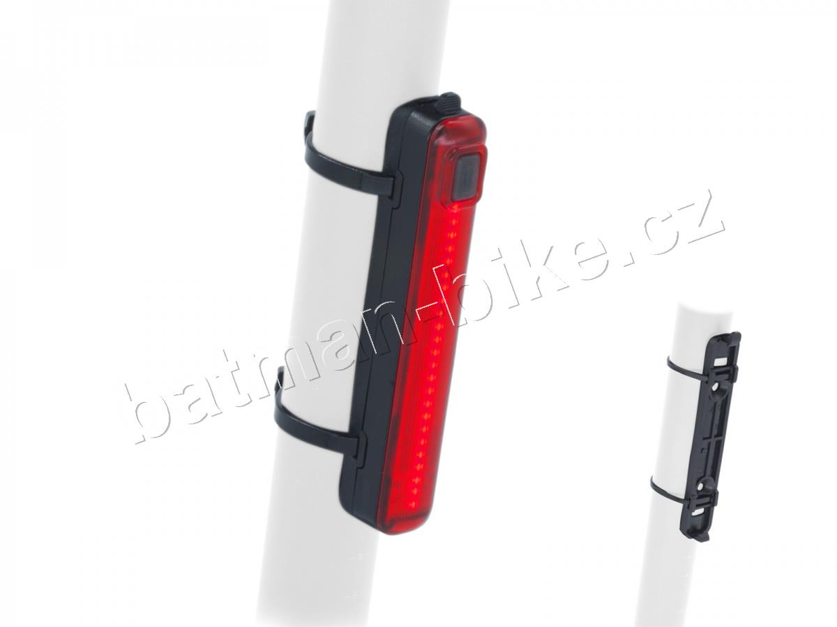Světlo zad. A-Stake L USB 20 lm R (černá/červené-sklo)