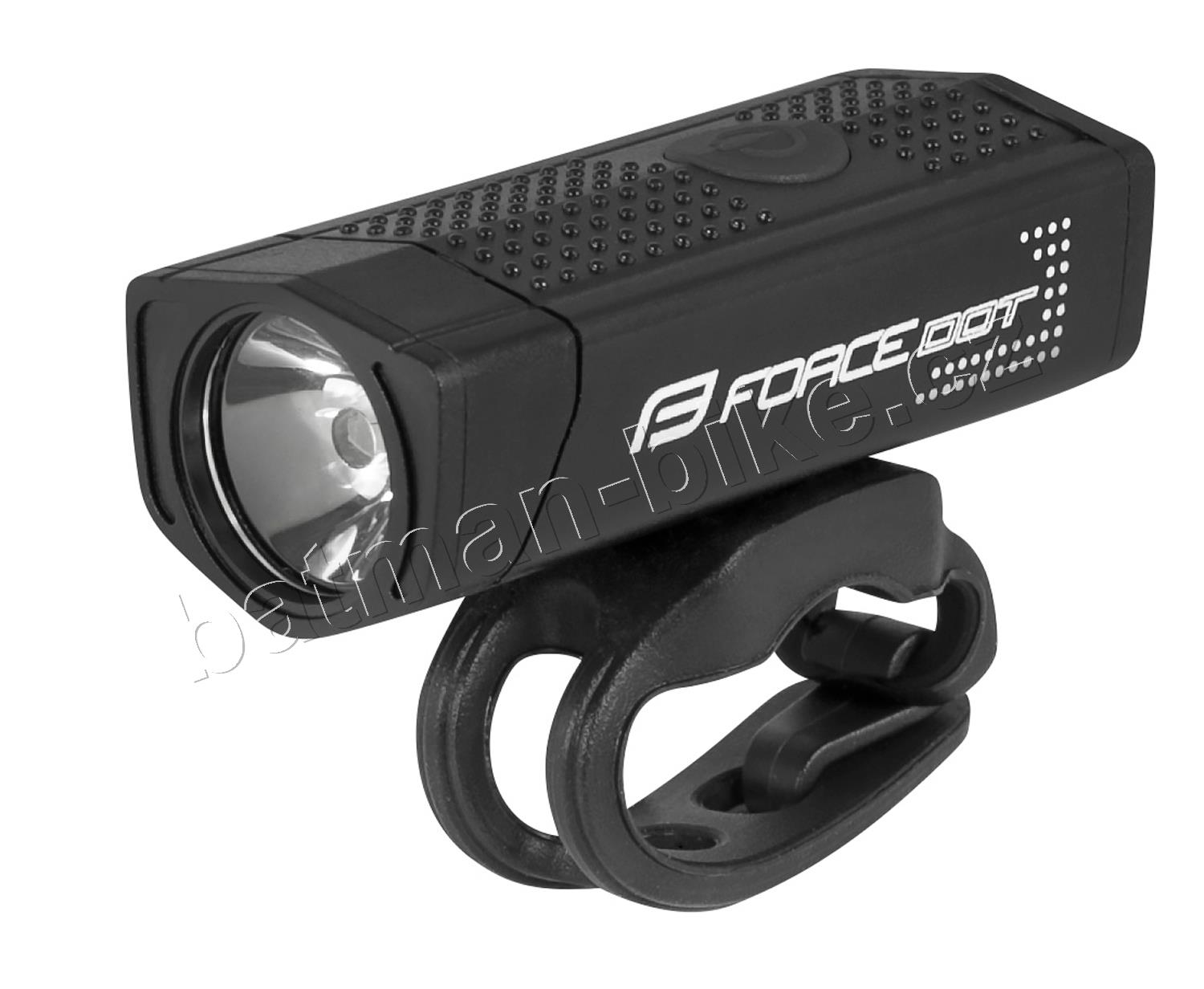 Světlo přední FORCE DOT 300LM USB, černé