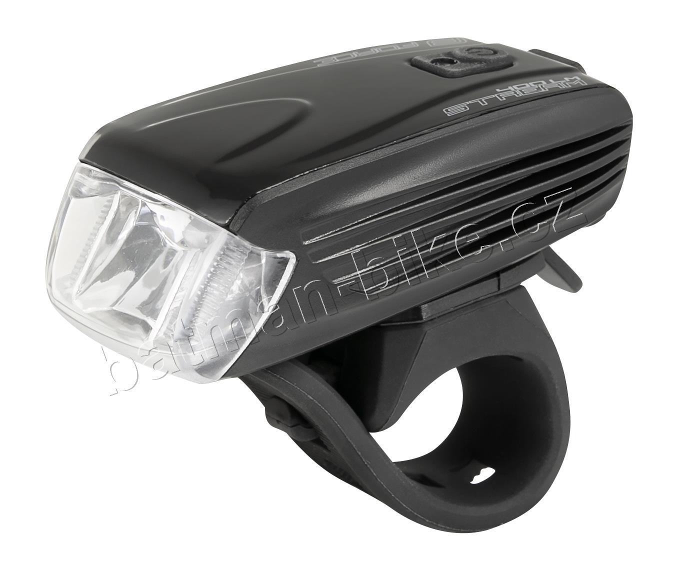 Světlo přední FORCE STREAM 400LM USB, černé
