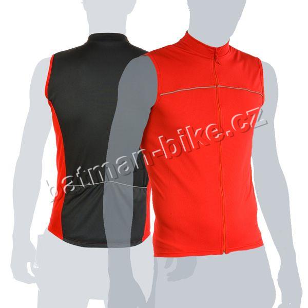 Dres MERIDA pánský Switch bez rukávů červeno/šedý